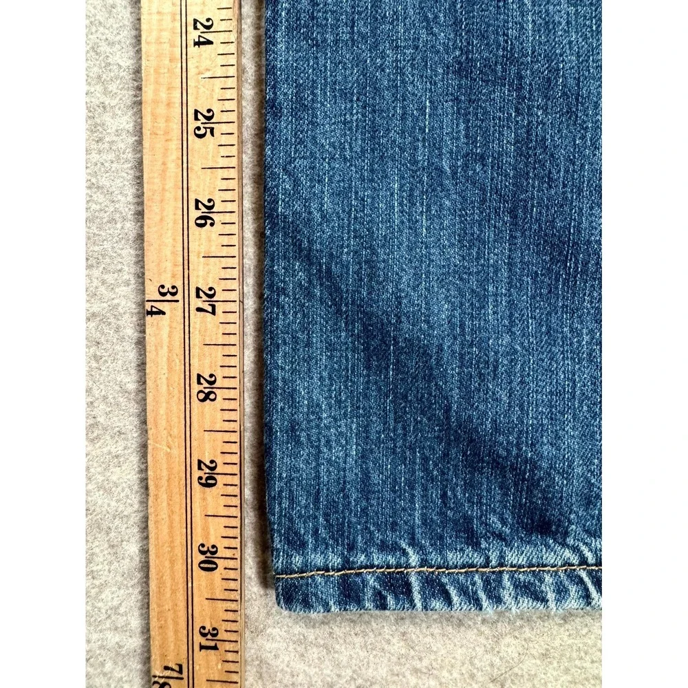 Levi's 501 Original Jeans Mens 36x32 Blue Denim Red Tab Button Fly Straight Leg